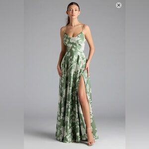 Windsor Green Floral Maxi Dress